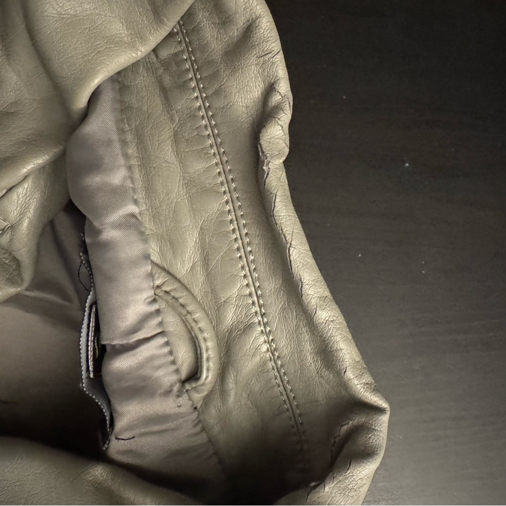 Forever 21 Gray Leather Jacket